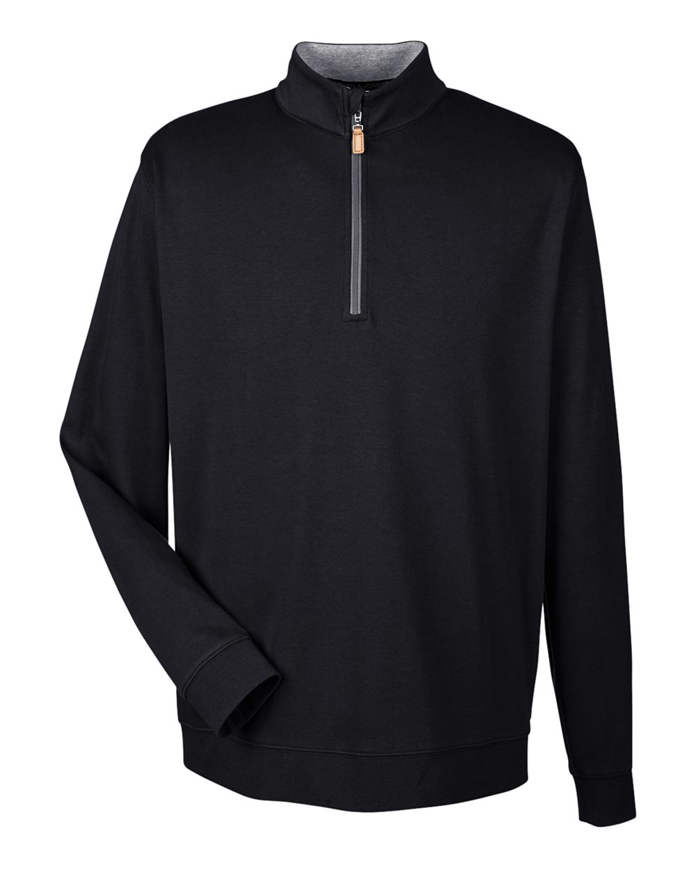 Devon & Jones Men's DRYTEC20™ Performance Quarter-Zip - Black/ Grey Heather/ Graphite