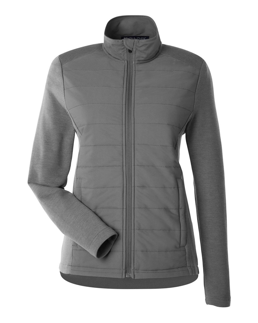Devon & Jones New Classics® Ladies' Charleston Hybrid Jacket - Graphite Melange/ Graphite
