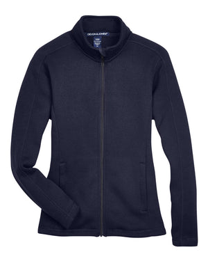 Devon & Jones Ladies' Bristol Full-Zip Sweater Fleece Jacket - Navy