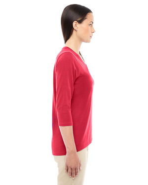 Devon & Jones Ladies' Perfect Fit™ Bracelet-Length V-Neck Top - Side