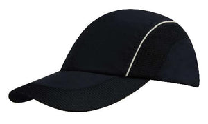 4 Panel Sports Cap with Mesh Inserts - Custom Embroidered -