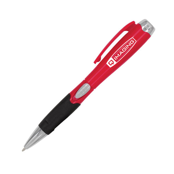 Eclipse LED Plastic Promotional Pen - Red
