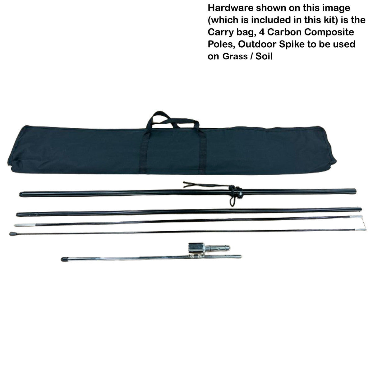 13' Medium Feather Flag Kit, Full Colour Graphics, Outdoor Spike base and Bag Included