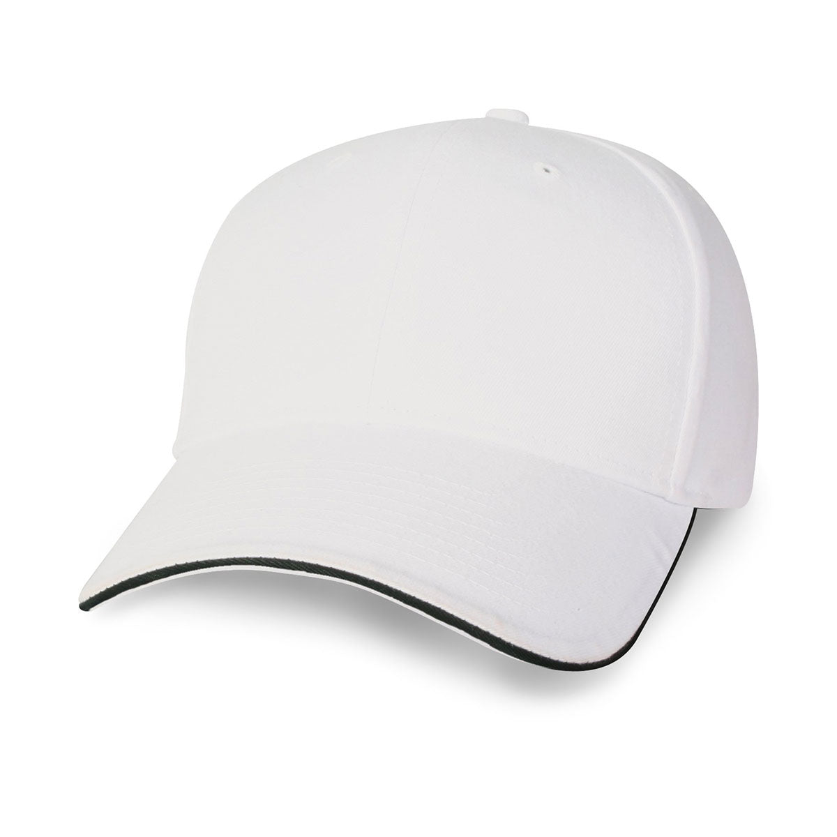 Constructed Mid Weight Brushed Cotton Twill Sandwich Cap