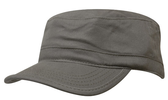 Brushed Sports Twill Military Cap - Custom Embroidered -