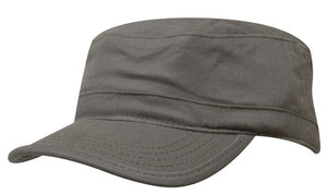 Brushed Sports Twill Military Cap - Custom Embroidered -