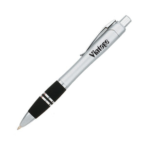 Firebird Plastic Click-Action Promotional Pen - Silver