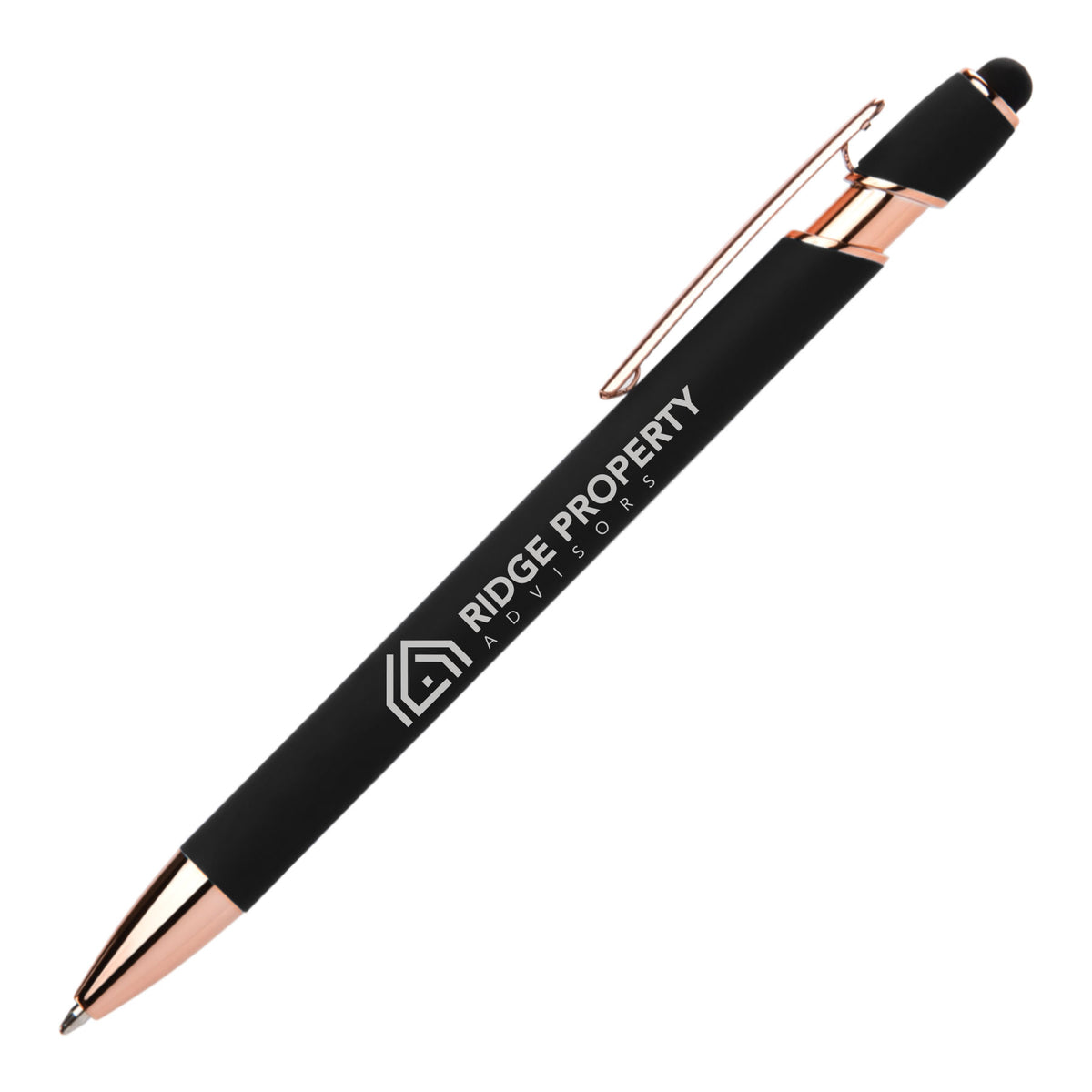 Ellipse Softy Rose Gold Classic with Stylus - Black