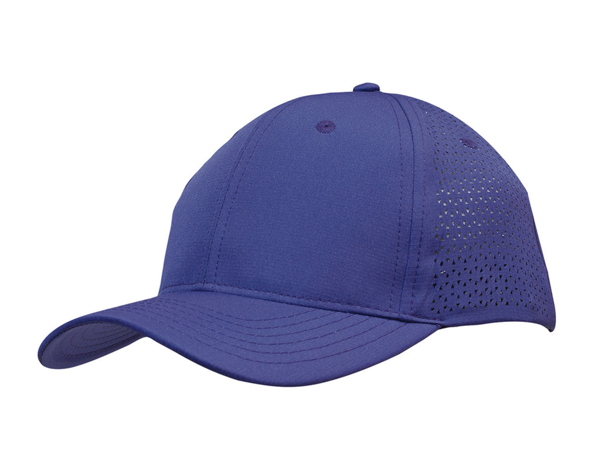 Sports Ripstop Twill With Triangle Perforations - Purple
