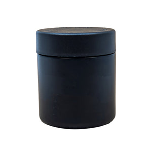 3 oz Solid Black Glass Jar - Black