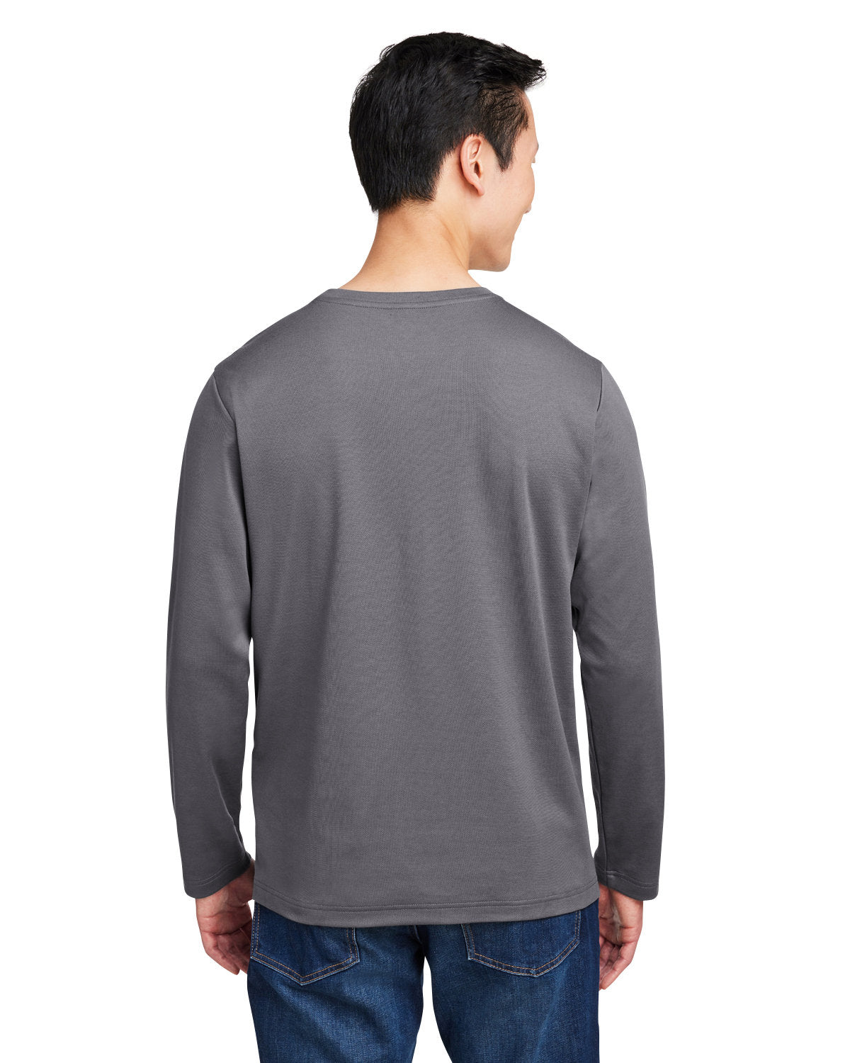 Harriton Unisex Charge Snag and Soil Protect Long-Sleeve T-Shirt - Back