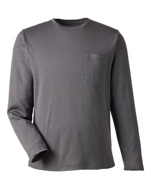 Harriton Unisex Charge Snag and Soil Protect Long-Sleeve T-Shirt - Dark Charcoal