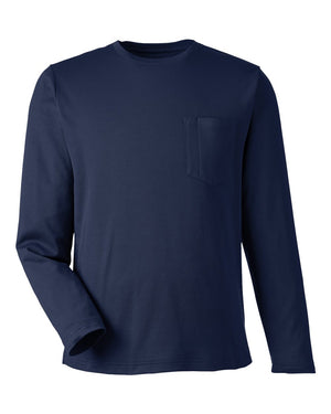 Harriton Unisex Charge Snag and Soil Protect Long-Sleeve T-Shirt - Dark Navy