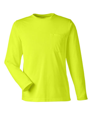Harriton Unisex Charge Snag and Soil Protect Long-Sleeve T-Shirt - Safety Yellow