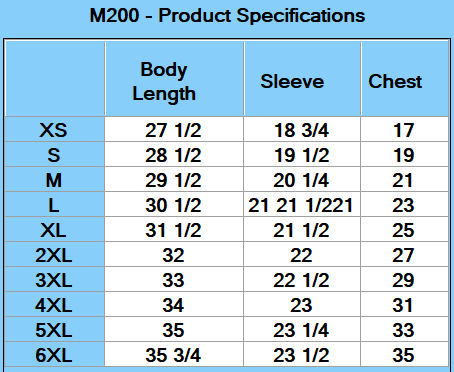 Harriton Men's 6 oz. Ringspun Cotton - Specs