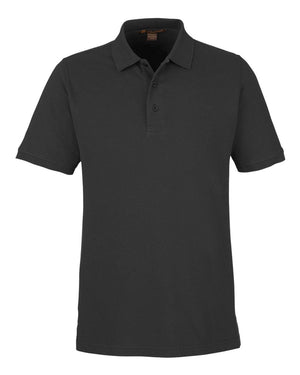 Harriton Men's Valiant Cotton Snag Protect Polo - Black