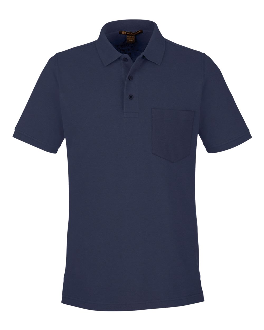 Harriton Men's Valiant Cotton Snag Protect Pocket Polo - Dark Navy