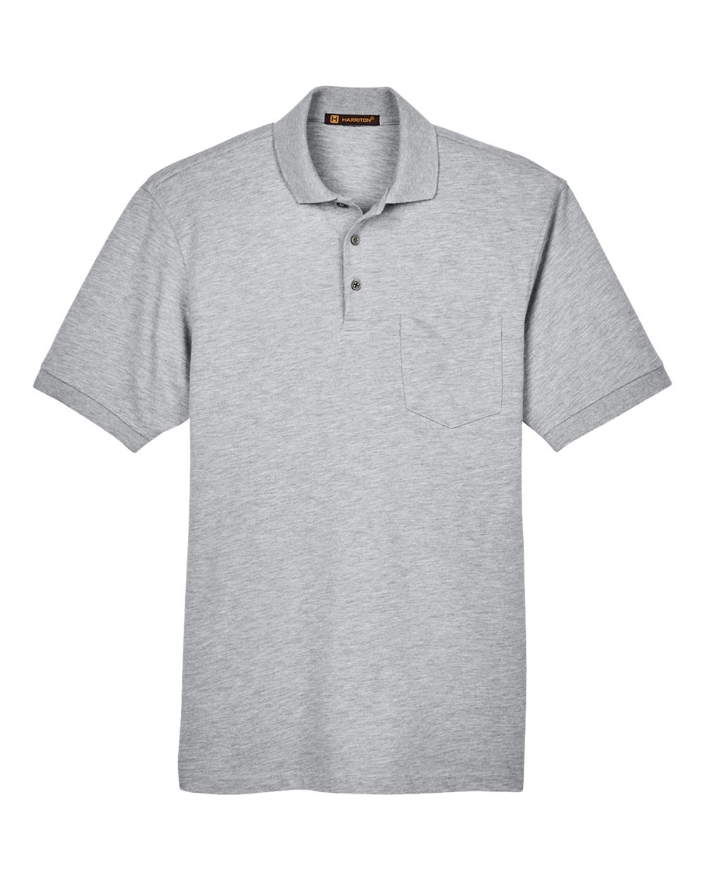 Harriton Men's Easy Blend™ Polo with Pocket - Grey Heather