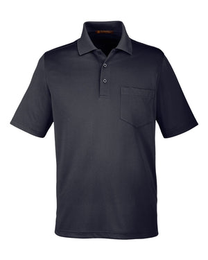 Harriton Men's Advantage Snag Protection Plus IL Pocket Polo - Black
