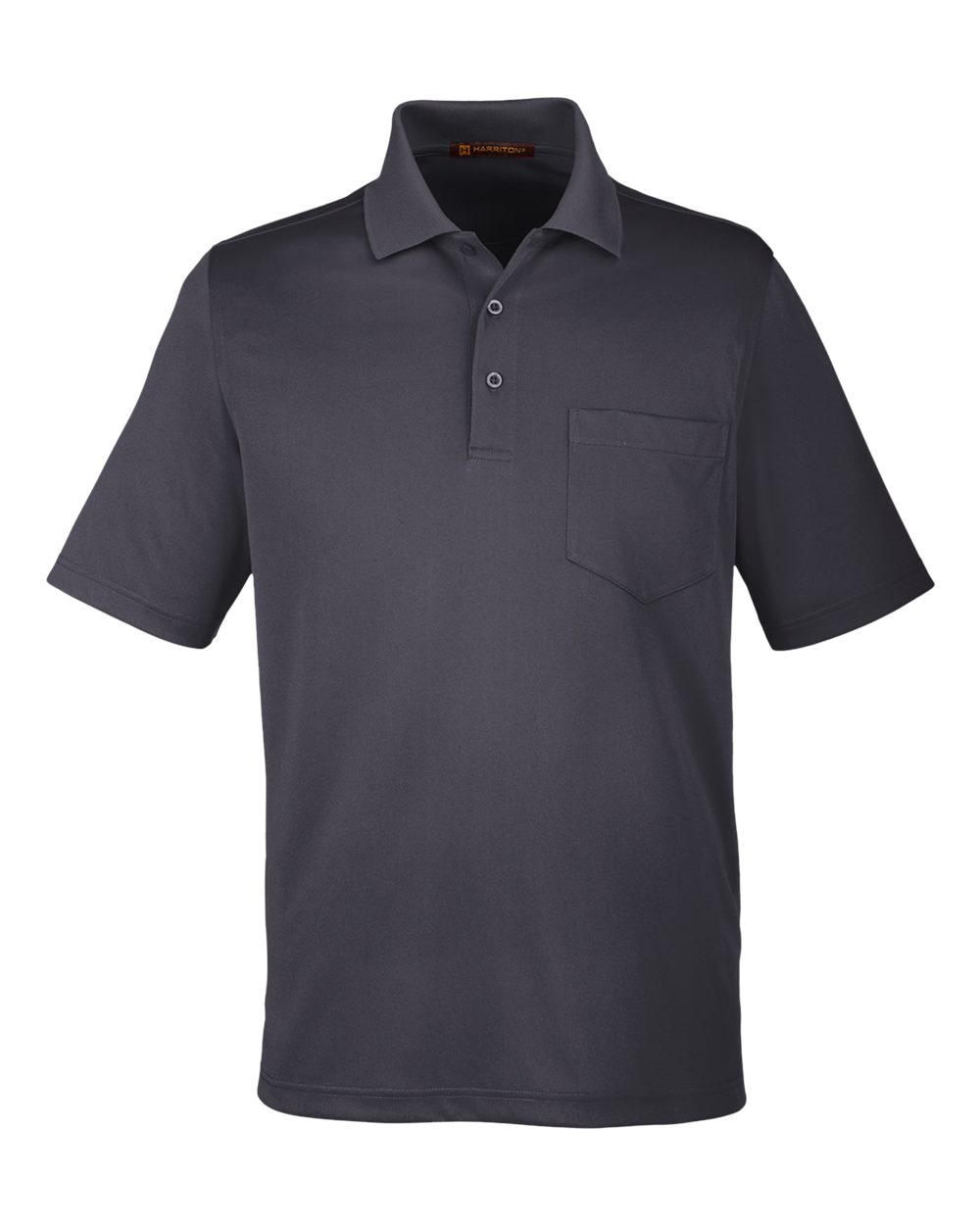 Harriton Men's Advantage Snag Protection Plus IL Pocket Polo - Dark Charcoal
