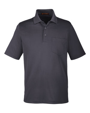 Harriton Men's Advantage Snag Protection Plus IL Pocket Polo - Dark Charcoal