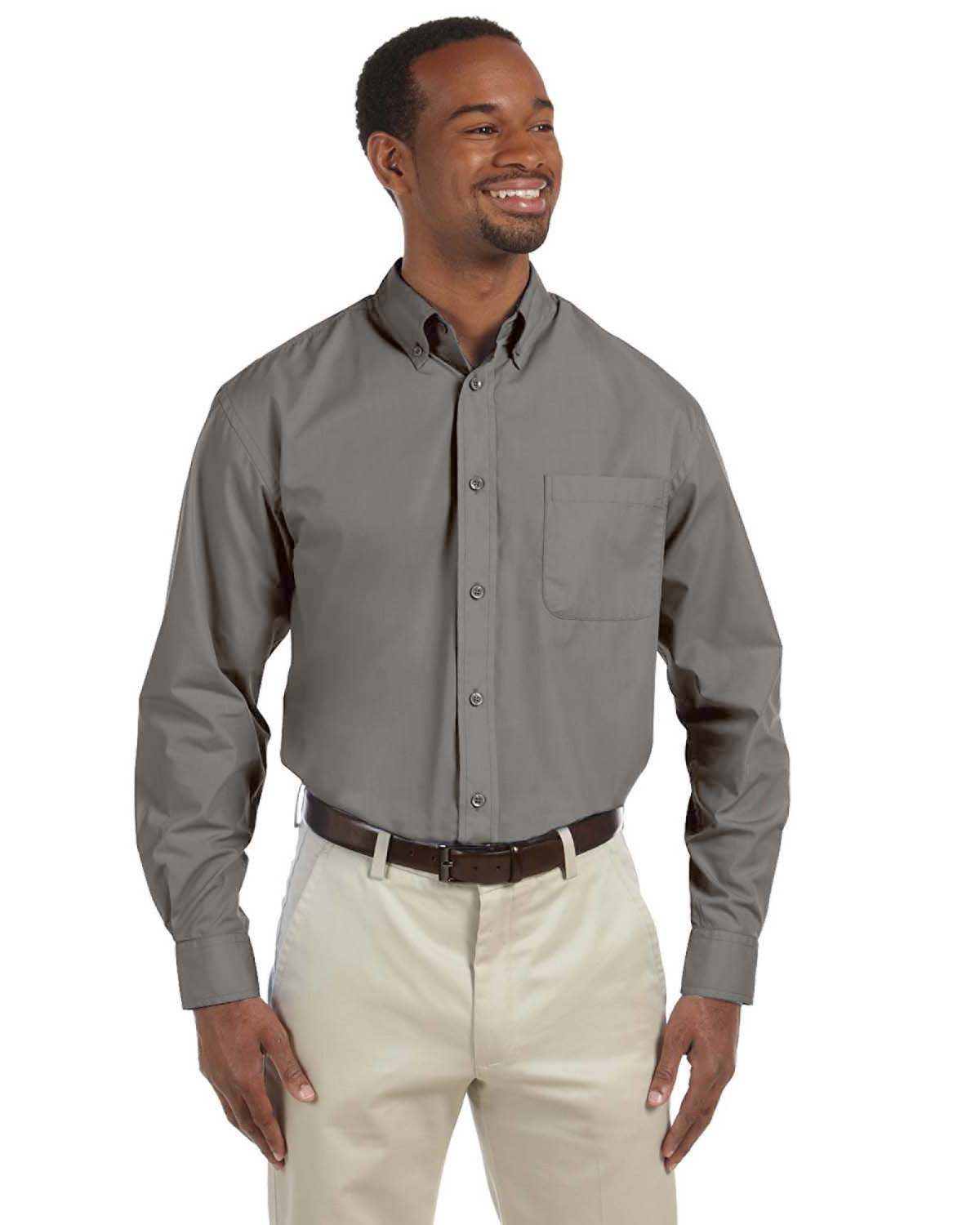 Harriton Men's Essential Poplin - Front