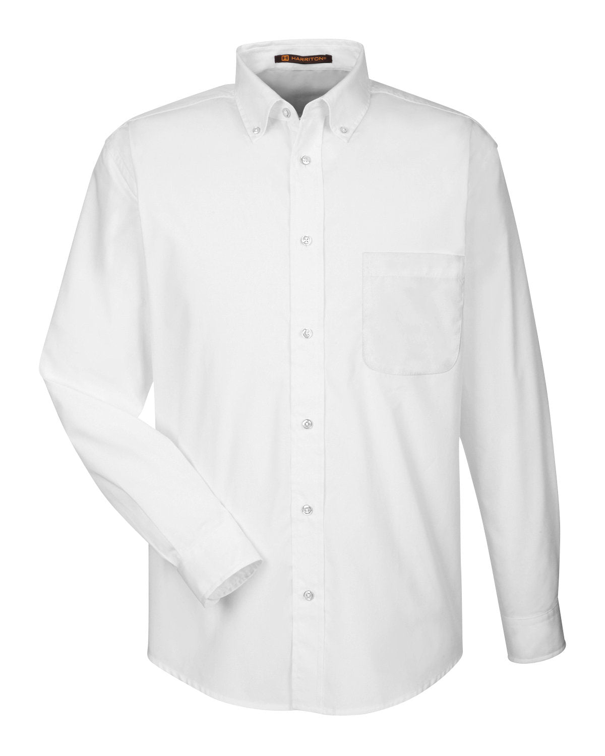 Harriton Men's Essential Poplin - White