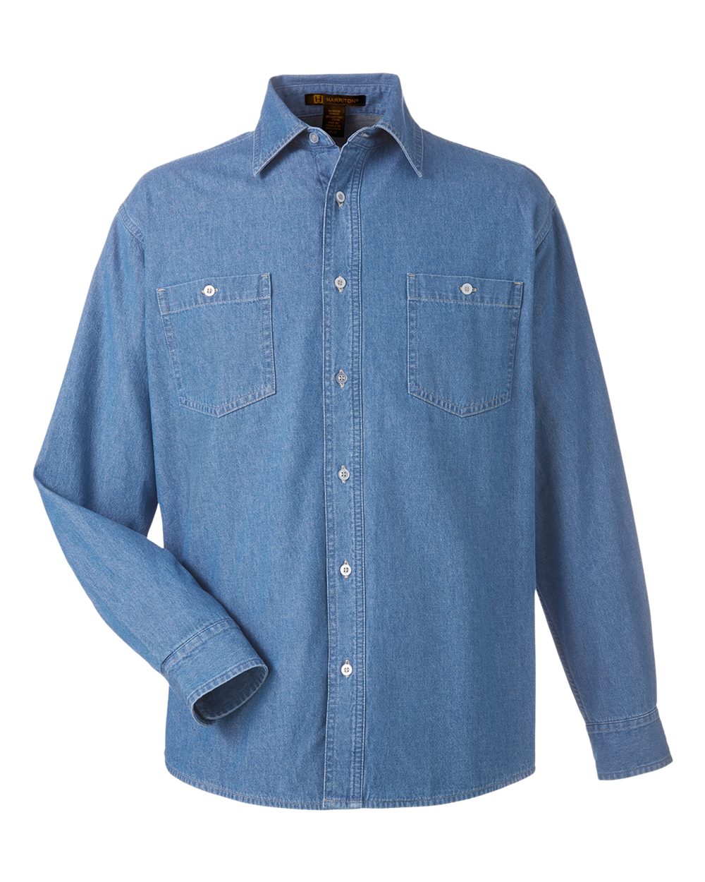 Harriton Men's Denim Shirt-Jacket - Light Denim