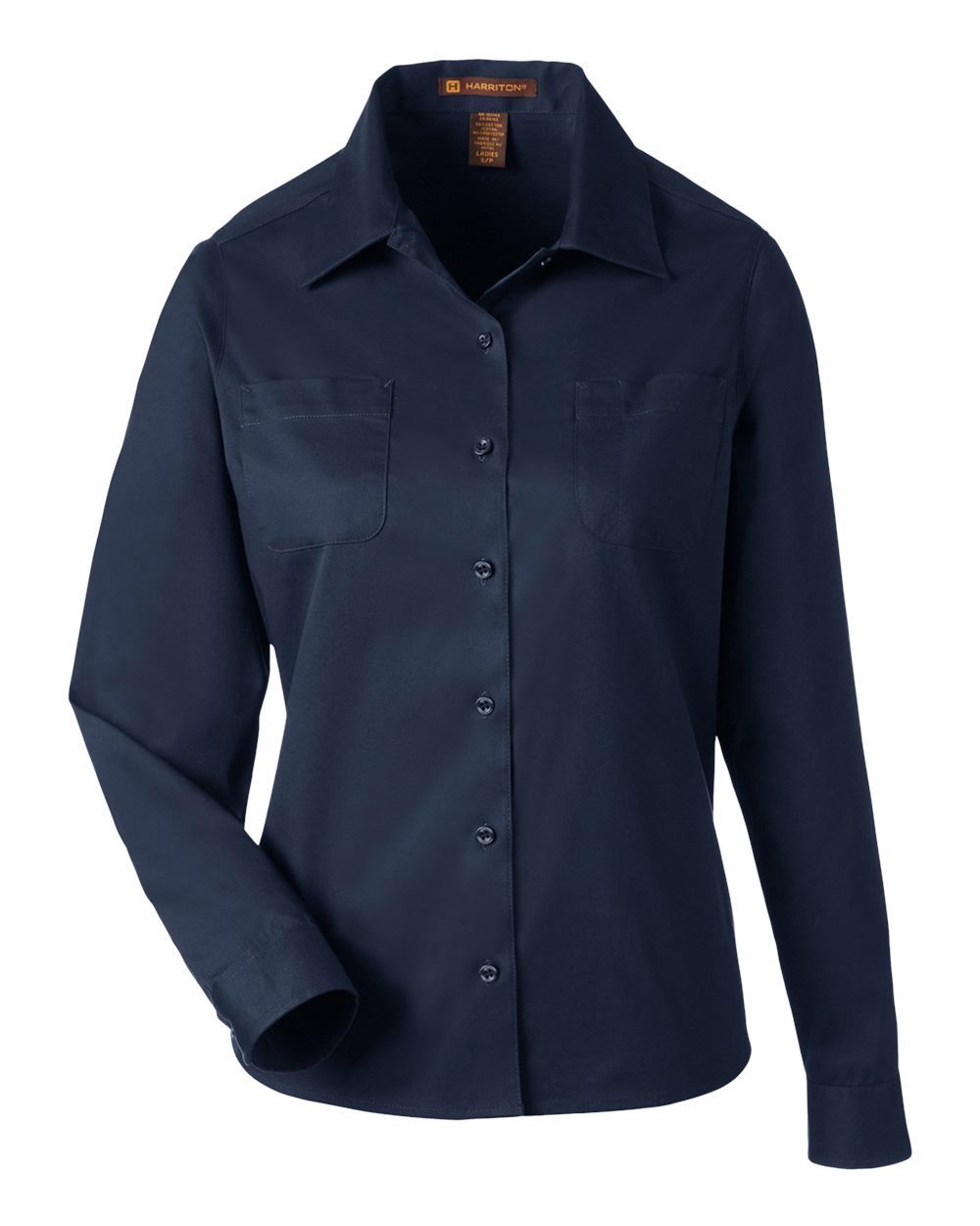 Harriton Ladies' Advantage IL Long-Sleeve Workshirt - Dark Navy