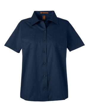 Harriton Ladies' Advantage IL Short-Sleeve Work Shirt - Dark Navy