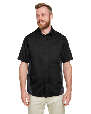 Harriton Men's Flash IL Colorblock Short Sleeve Shirt - Front
