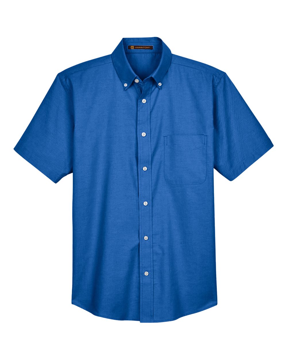Harriton Men's Short-Sleeve Oxford with Stain-Release
