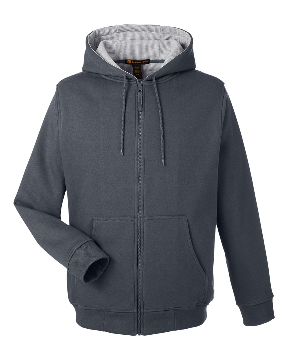 Harriton Men's ClimaBloc™ Lined Heavyweight Hooded Sweatshirt - Dark Charcoal