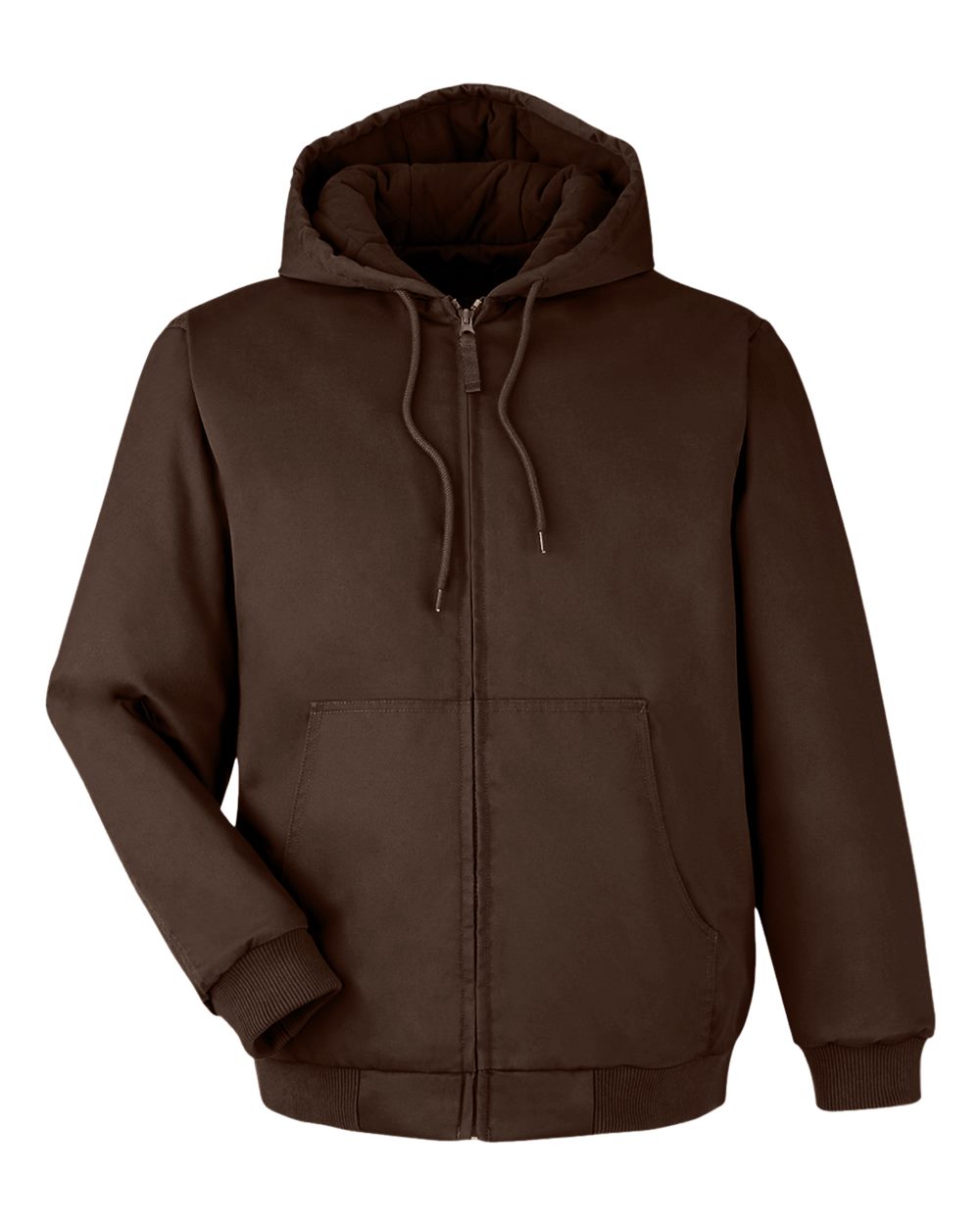 Harriton Unisex ClimaBloc® Heavyweight Hooded Full-Zip Jacket - Dark Mocha