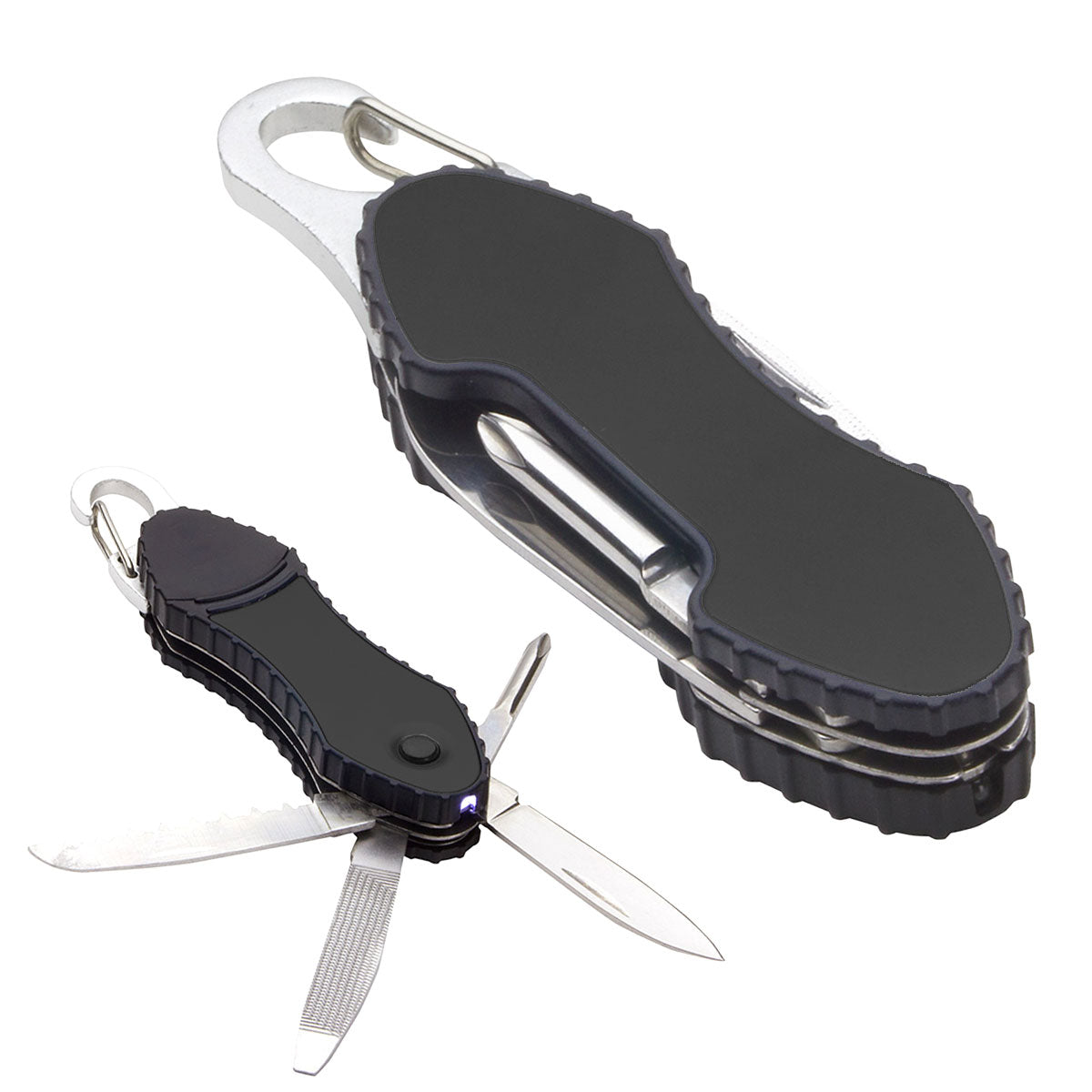 6-Function Multi-Tool with Carabiner - Black