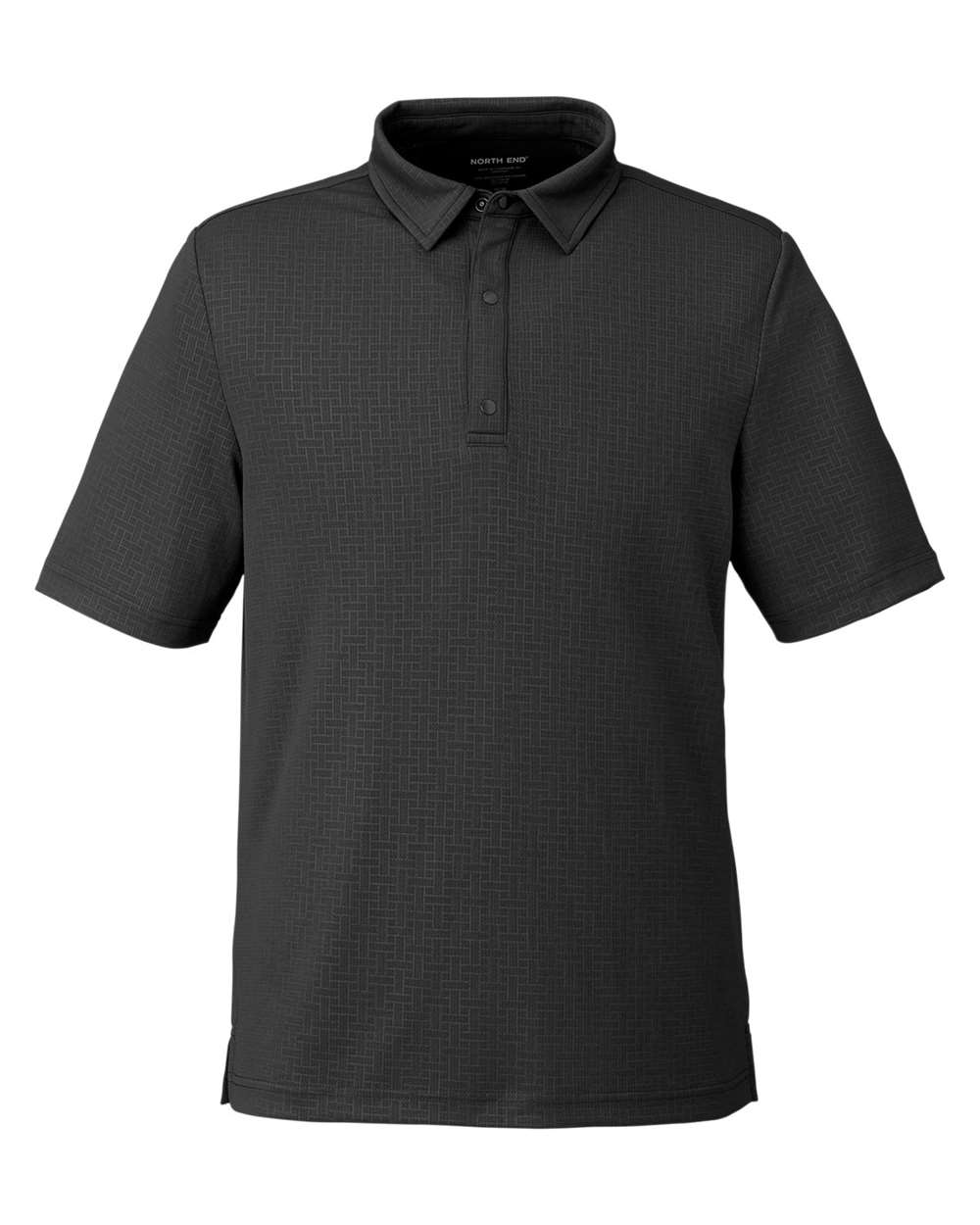North End Men's Replay Recycled Polo - Black
