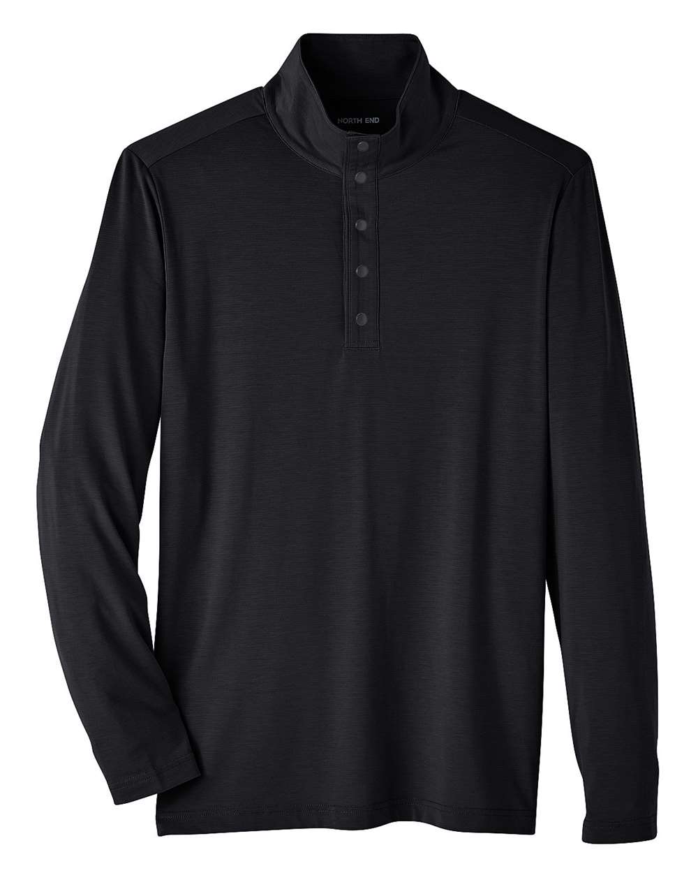 North End Men's Jaq Snap-Up Stretch Performance Pullover - Black