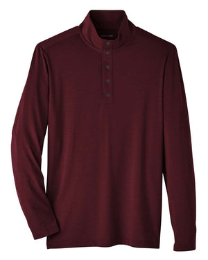 North End Men's Jaq Snap-Up Stretch Performance Pullover - Burgundy