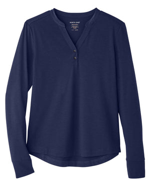 North End Ladies' Jaq Snap-Up Stretch Performance Pullover - Classic Navy