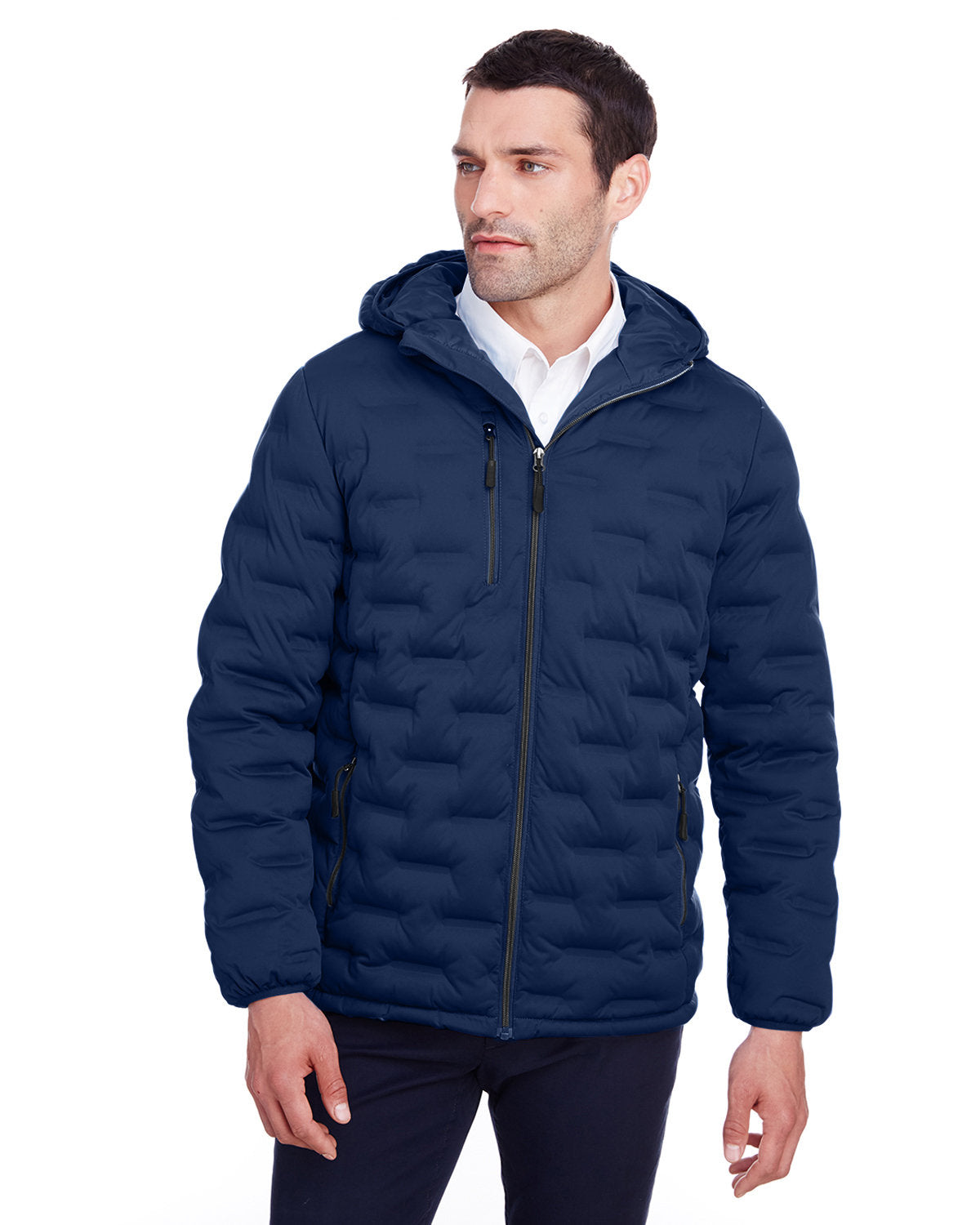 North End Men's Loft Puffer Jacket - Classc Nvy/Crbn