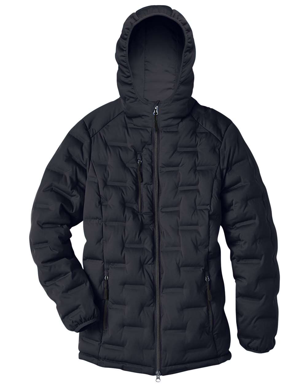 North End Ladies' Loft Puffer Jacket - Black/ Carbon