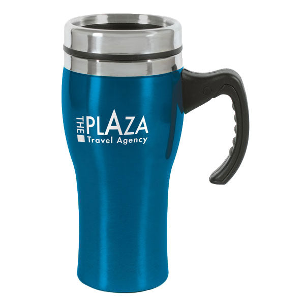 16 oz. Neon Travel Mug - Blue