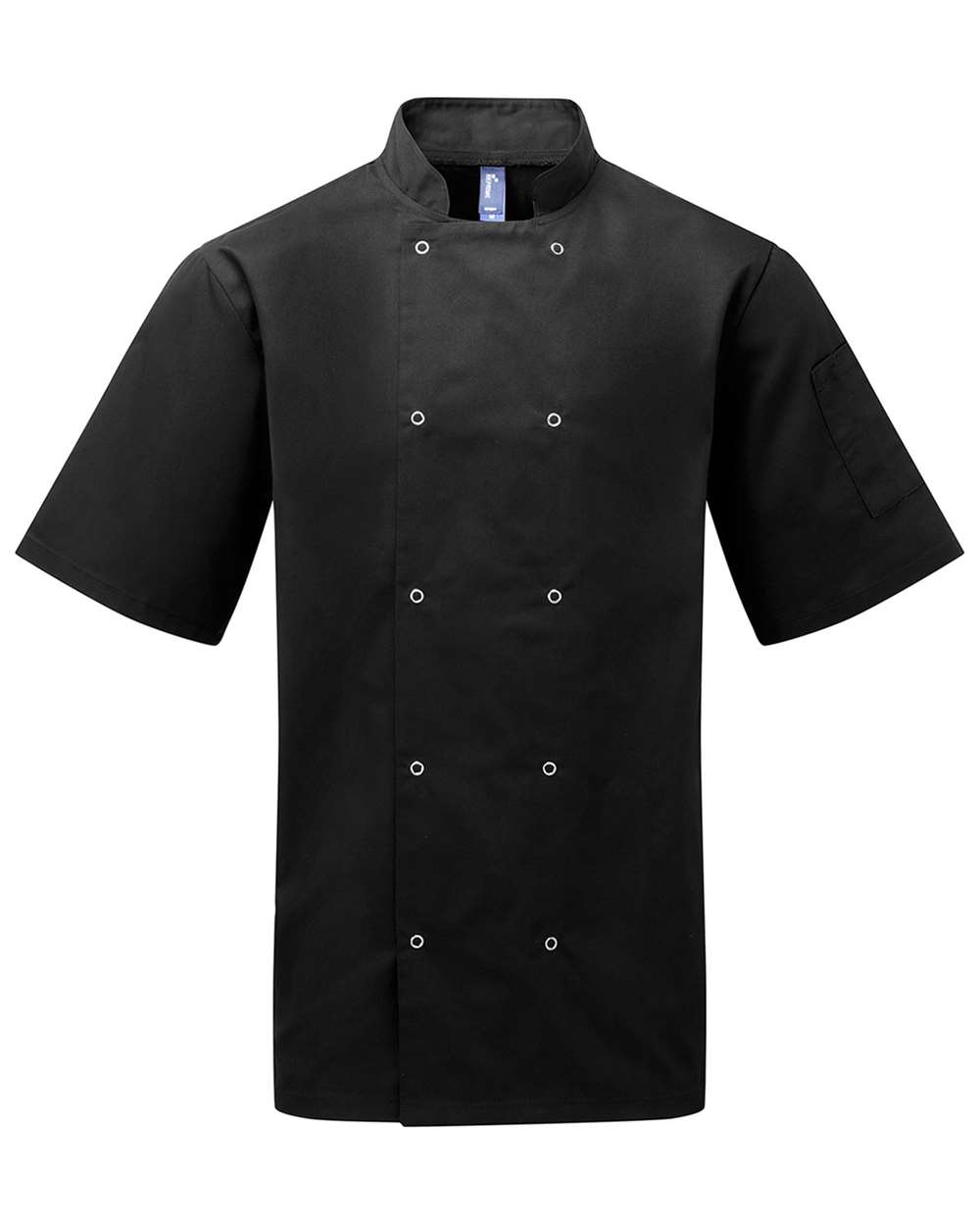 Artisan Collection by Reprime Unisex Studded Front Short-Sleeve Chef's Jacket - Black