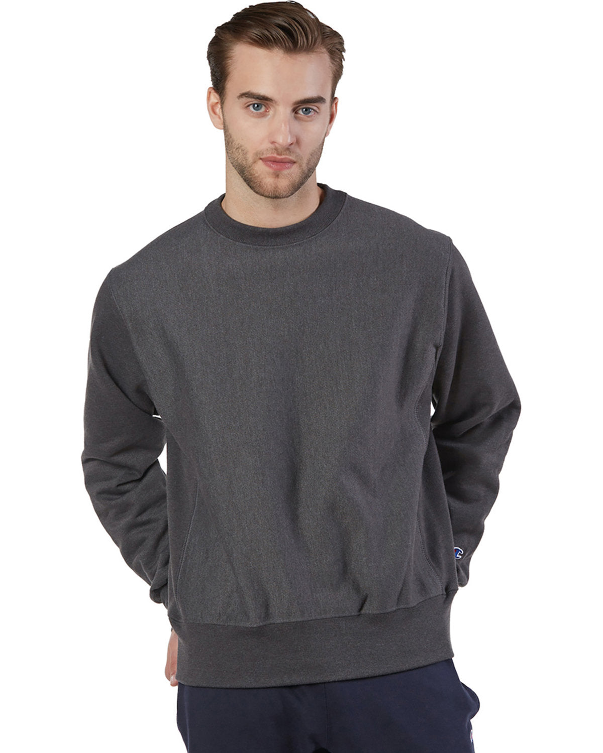Champion Adult Reverse Weave® Crew - Charcoal Heather