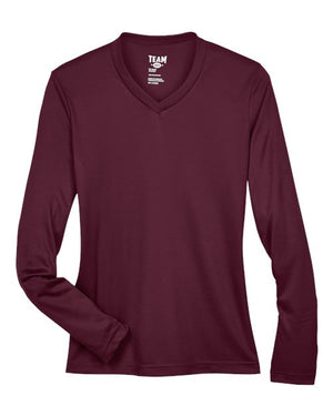 Team 365 Ladies' Zone Performance Long-Sleeve T-Shirt - Sport Dark Maroon