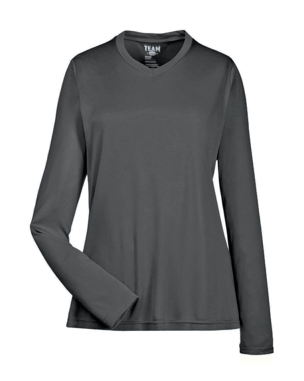 Team 365 Ladies' Zone Performance Long-Sleeve T-Shirt - Sport Graphite