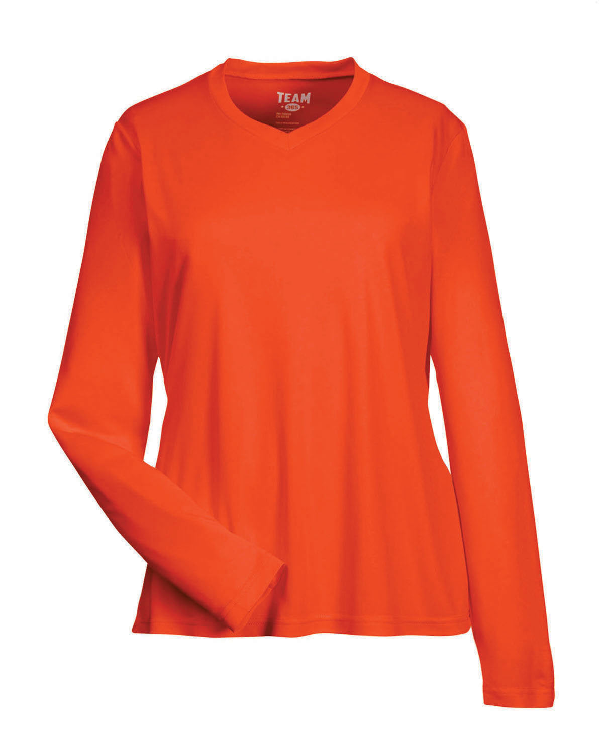 Team 365 Ladies' Zone Performance Long-Sleeve T-Shirt - Sport Orange
