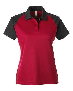 Team 365 Ladies' Command Snag-Protection Colorblock Polo - Sport Red/ Black