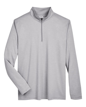 Team 365 Men's Zone Sonic Heather Performance Quarter-Zip - Athletic Heather