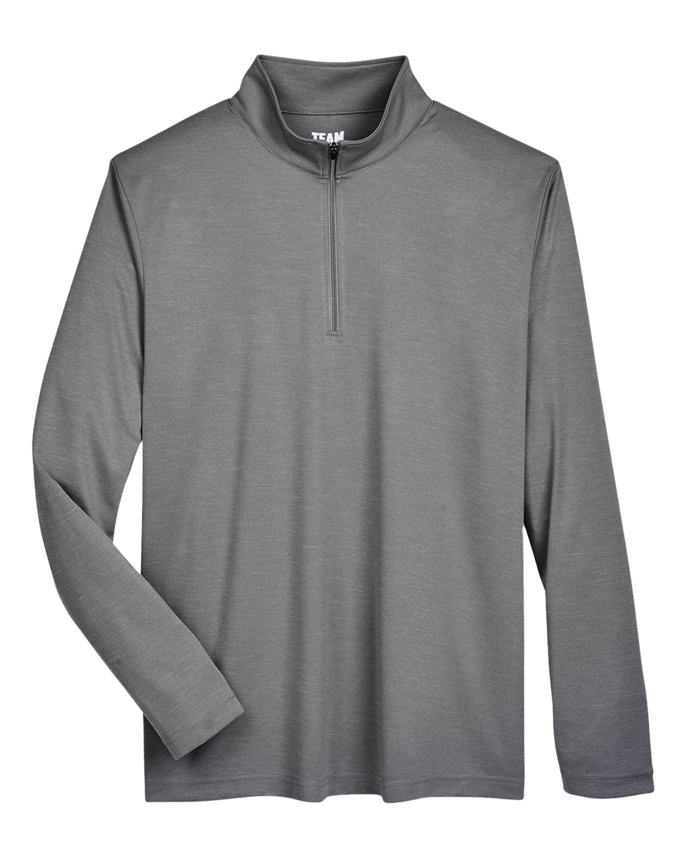 Team 365 Men's Zone Sonic Heather Performance Quarter-Zip - Dark Grey Heather